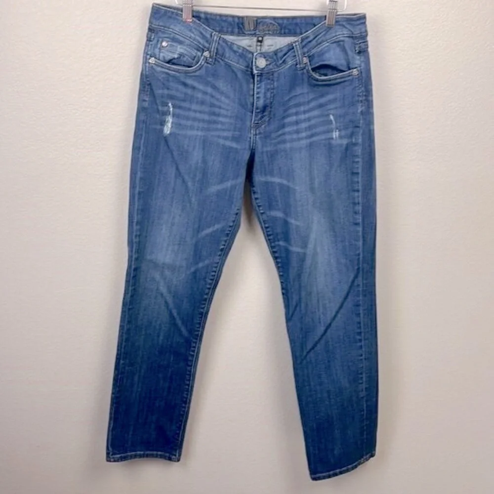 Kut from the Kloth Stevie Jeans Straight Leg Mid-Rise Denim 10 - Picture 2 of 11